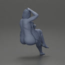 fat girl sitting after a shower wrapped in a towel - Only-Games