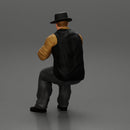 gangster man sitting and playing poker holding cigar - Only-Games