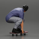 Man in hat riding sitting on skateboard - Only-Games
