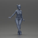 Asian girl wearing shorts sits on motorcycle - Only-Games