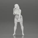 Beautiful girl in Dress Leaning on the Car - Only-Games