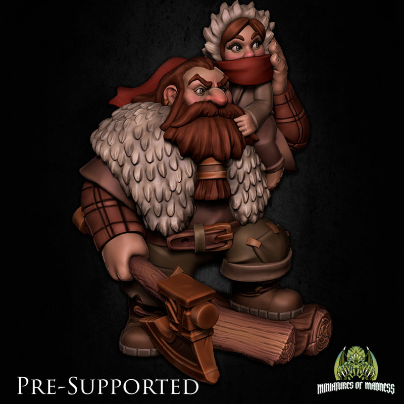 Berick and Nosterra [PRE-SUPPORTED]  Dwarf Hunter Dad - Only-Games