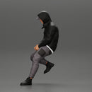 Man in a hooded sweatshirt and cap leaning on the car - Only-Games