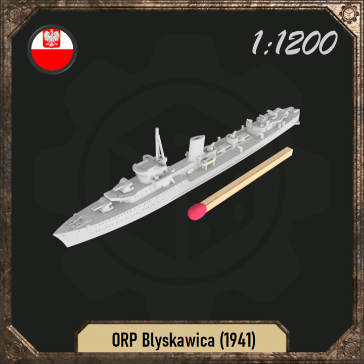 1/1200 ORP Blyskawica (in 1941)