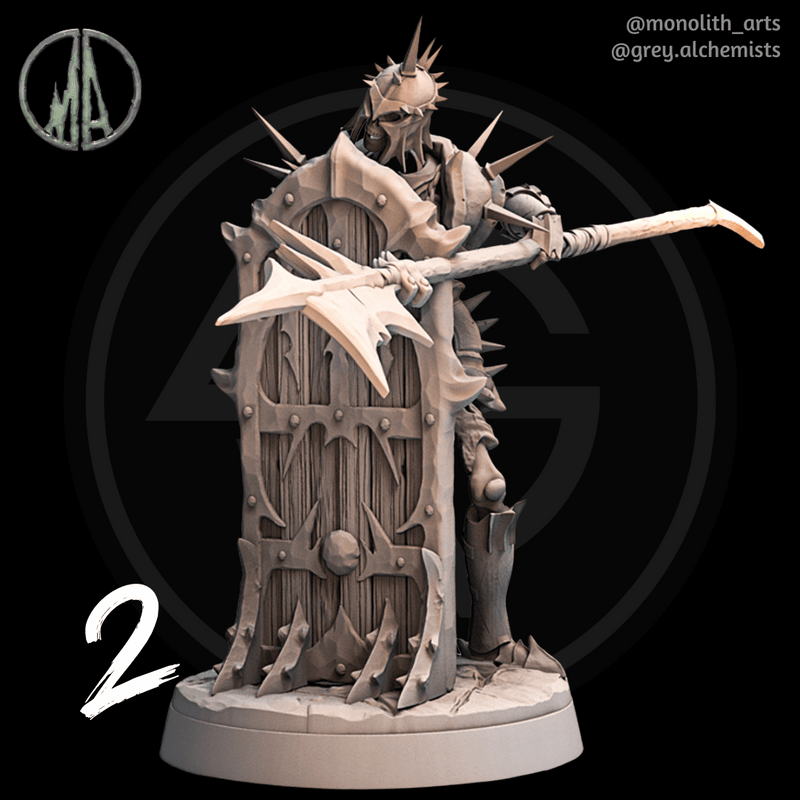 Skeleton Guards with Shields - 9 Poses - Fantasy Resin Miniatures in 32mm - DnD Monsters