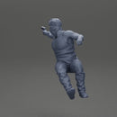 A masked gangster man riding in a car and holding a gun - Only-Games