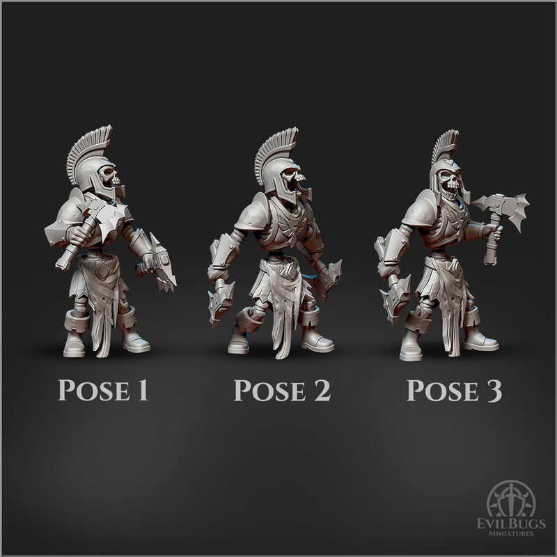 Legion of Bones ( 5 skeleton, 15 Poses ) 28mm/32mm/54mm