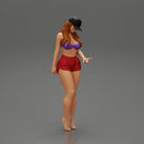 Sexy Girl standing in Cap and Shorts With Posing - Only-Games