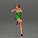 Sexy girl in mini dress and heels Leaning Against wall - Only-Games