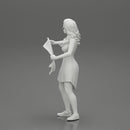 travel woman in dress with sun glasses holding a map and looking to the map - Only-Games