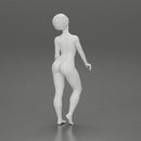 Naked Black girl With Curly Hair Standing - Only-Games