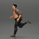 man running in an open shirt, fearing to be arrested - Only-Games