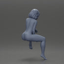 Naked girl sitting on a car - Only-Games