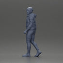 Bearded Man in Winter Outfit Walking with Casual Confidence - Only-Games