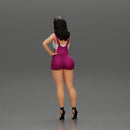 sexy girl in mini overalls posing smoking cigarette on the beach - Only-Games