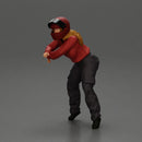 motorcyclist woman in helmet and hoodie sitting on motorcycle - Only-Games