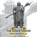 Cloaked Elite Guards - Set of 10 with halberds (32mm scale) - Only-Games