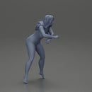 Naked motorcyclist woman sitting on motorcycle - Only-Games