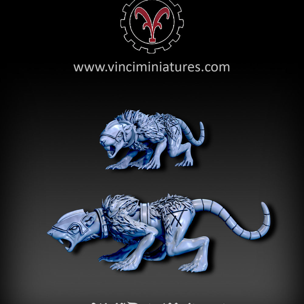 Glass Wolves Rat MULTIPART WOLF RATS - vinciminiatures - Miniatures by Only-Games.co