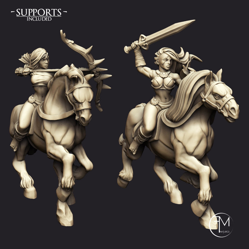 Amazon Horse Riders - 2 Units + Horses (AMAZONS! Kickstarter) - Only-Games