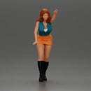 Curious Woman in mini skirt Checking Under the Hood of a Sleek Car - Only-Games