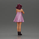 Shy Woman in Purple Dress Strikes a Sweet Pose - Only-Games