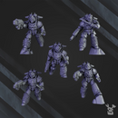 White Megalodon Clan Storm Squad with Jetpacks x5 - Only-Games