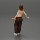 lowrider chola girl is leaning against the car, wearing mini shirt - Only-Games