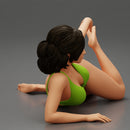 beautiful sexy girl in Bikini lying on sandy beach - Only-Games