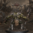 Big SkrapperBoss - Sci-Fi Orc Warlord Miniature | Scrap-Tech| Original Wargaming 40mm and 50mm base