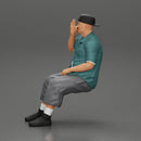 Gangster homie in cap backwards Sitting On the car And Smoking Cigar - Only-Games