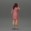 Young Beautiful Girl wearing long Shirt and boots Surprised - Only-Games