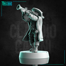 (0302) Male anubian dog folk bard musician with trumpet - Only-Games