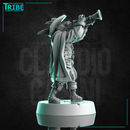 (0302) Male anubian dog folk bard musician with trumpet - Only-Games