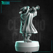 (0302) Male anubian dog folk bard musician with trumpet - Only-Games