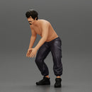 gangster homie in shorts with his dog on the street - Only-Games