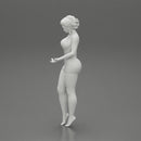 Sexy Girl standing in mini dress on the beach - Only-Games