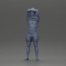 muscular man in shorts taking off his shirt to go swimming - Only-Games