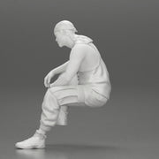 gangster homie in a gold chain and durag is sitting and thinking - Only-Games