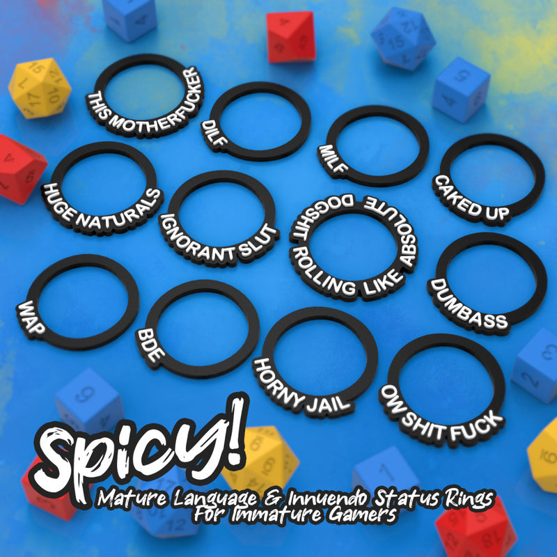 Spicy Novelty Status Effect Rings Bundle - Series 1