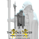 Cloaked Elite Guards - Set of 10 with halberds (32mm scale) - Only-Games