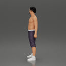 black afro gangster in shorts standing and holding a baseball bat - Only-Games