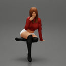 Sexy Girl In Short And Boots Sitting On a chair - Only-Games