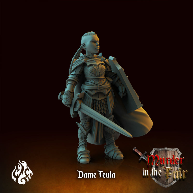 Dame Teuta the Knight - 2 Versions: Mounted and on foot - Only-Games