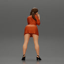 Beautiful girl in Dress Leaning on the Car - Only-Games