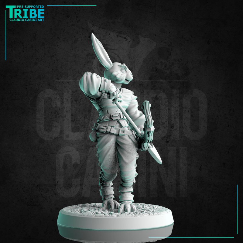 (0243) Male rabbit folk ranger rogue archer with bow - Claudio Casini ...