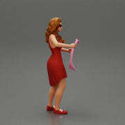 travel woman in dress with sun glasses holding a map and looking to the map - Only-Games