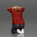 Chola Girl in open shirt sitting putting his hands behind head about to be arrested - Only-Games