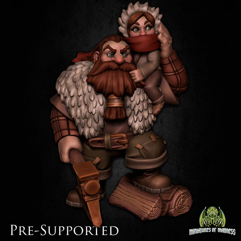 Berick and Nosterra [PRE-SUPPORTED]  Dwarf Hunter Dad - Only-Games