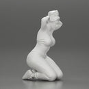 Chola Girl in bra sitting putting his hands behind head about to be arrested - Only-Games